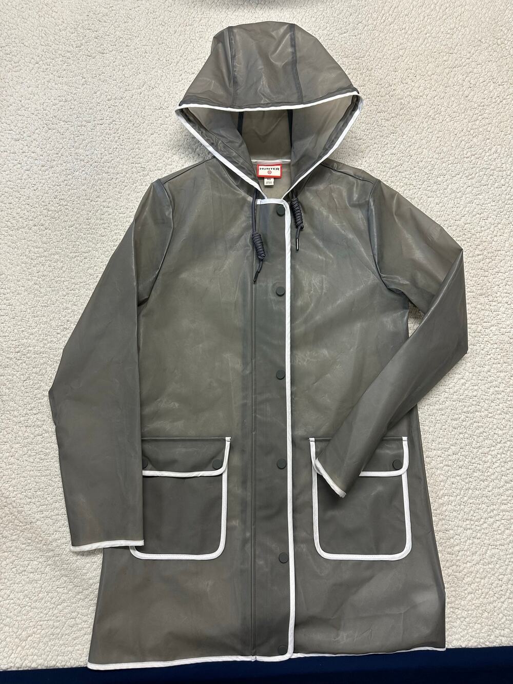 Hunter Womens Transparent Rain Coat Size XS